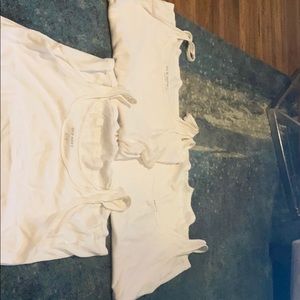 3 white cotton tank tops for the price of one!